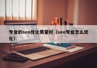 专业的seo优化质量好（seo专业怎么优化）